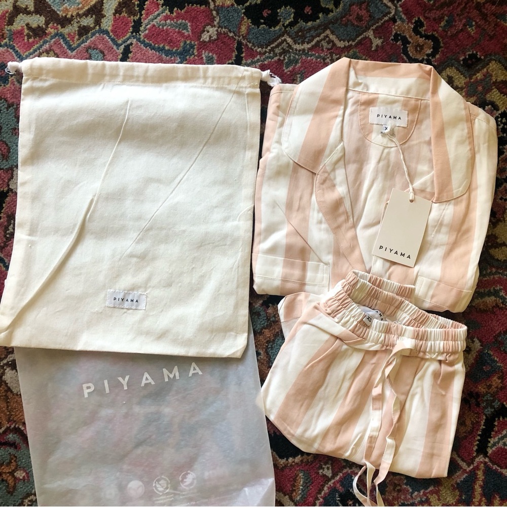 NEW Piyama Abigail Sleep Set XS Maple Stripe
